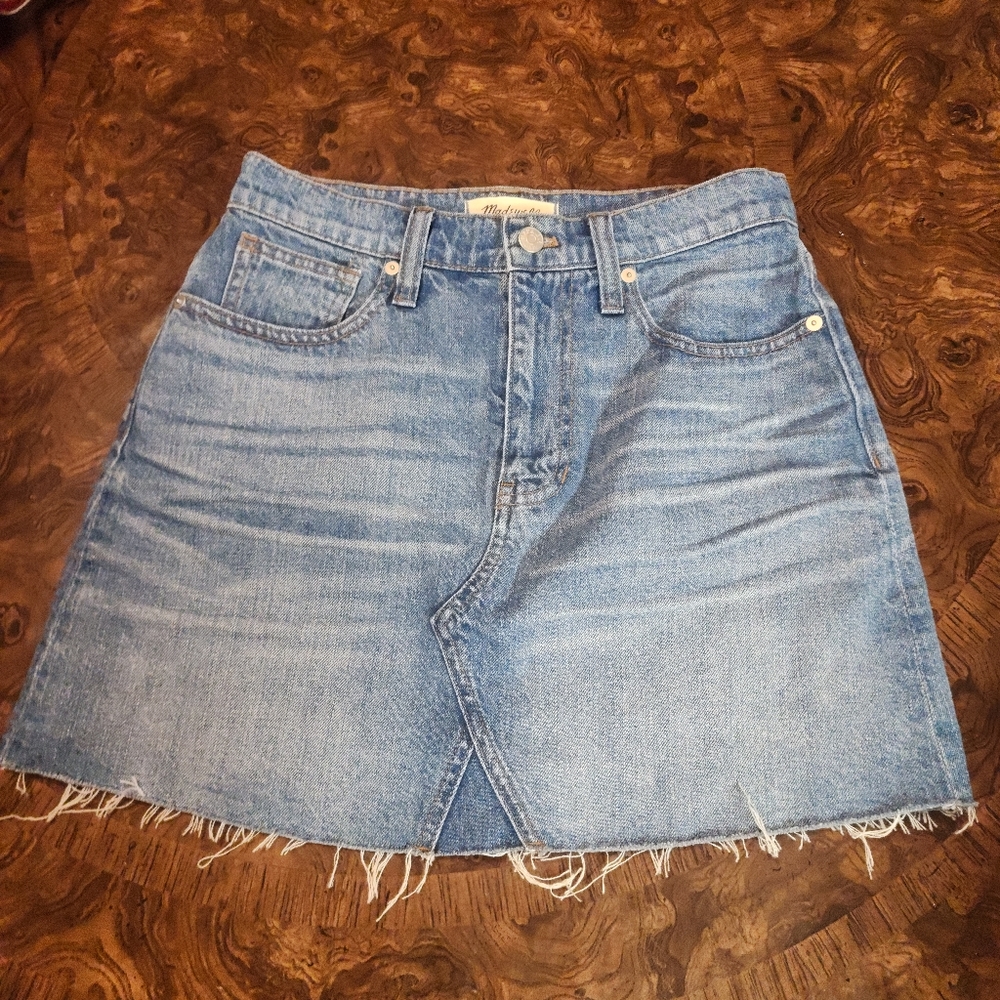 Madewell Mini skirt Cutoff Cotton Zipper‎ 26